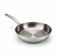 WECOOK! PRO Stainless Steel Frying Pan 18/10 - 24 cm - Induction Ready - Triple Layer Base - Riveted Ergonomic Handle - Oven Safe 200°C - Dishwasher Safe - Professional Quality