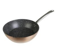 WECOOK! Professional Deep Frying Pan 20 cm, Ecological Non-Stick Stone Without PFOA, Forged Aluminium, 2.8 mm Thick, Copper, Stainless Steel Handle, Vitroceramic, Gas, Oven