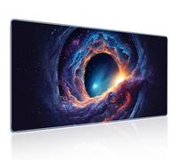 WECOOL Large Gaming Mouse Pad 90x40cm Technological Nebula Style Gaming Mouse Pad Professional Non-Slip Rubber Base XXXL for Gaming & Office & Home Complete Desk Mouse Pad