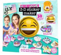 WeCool Toys ILY DIY 3D Sticker Maker for Girls and Boys, Arts and Crafts Fun for Ages 6+, Makes 30 Custom Stickers, Fun Creative Gift and Toy
