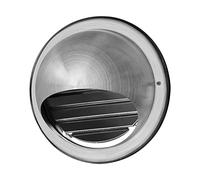 WeCooper 100mm Vent 304 Stainless Steel, Round Bull Nosed Extractor 4-Inch Fan Vent Cover, Grille with Louvres, Fly Screen and Drip Deflector