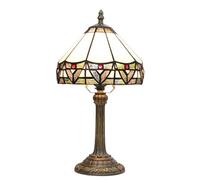 wecrejoni Tiffany Lamp Stained Glass lamp Small Bedside Table Lamps for Living Room Bedroom Dorm Kitchen Home Decor Festival Birthday Gift,Rome Style