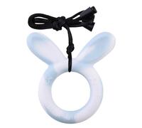 Wectirc Bunny Teether Toy - Bunny Chewing Toy for Children,Cute Portable Teething Accessories, Soft Chew Toys with Lanyard for Boys & Girls