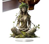 Wectirc Flat Acrylic Desk Decoration | Bohemian Goddess Acrylic Flat Statue - Tabletop Ornament Stand Figure Scene Prop for New Year Housewarming Birthday Christmas Graduation