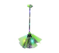 Wectirc Halloween Witch Broom Prop,Cosplay Handled Light up | Halloween Costume Witch Broom Prop - for Women Girls Students Haunted House Graveyard Party Escape Room Stage