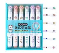Wectirc Highlighter Markers, Cute Portable Colored Highlighters Quick Dry, Highlighter Smooth Writing School Supplies for Cards Scrapbooking Journals Letters