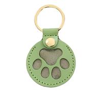 Wectirc Pet Hair Keepsake, Cute Leather Paw Key Chain, Charm Pendant Memorial Souvenir for Home Travel Ceremony Display Daily Wear Birthday Friends
