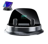 Wectirc Phone Holder for Car Dashboard, Dash Mount Car Cell Phone Holder, 360 Degree Rotating Cradle Multifunctional Bracket Mobile Stand for Most Smartphones & GPS Navigator
