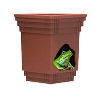 Wectirc Reptile Water Dish,Terrarium Bearded Dragon Cave with Feeder - Decorative Basking Area Landscape Aquarium Decor for Indoor Home Chameleons Turtles Snakes Horned Frogs