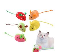 Wectirc Stuffed Mouse Cat Toy | Cute Plush Cat Toys, Kitten Teething Toys, Cartoon Mouse Interactive Soft Pet Toy, Plush Pillow for Indoor Cats Kittens