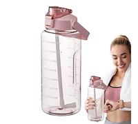 Wectirc Time Water Bottles,2L Big Sports Drinking Cup | Water Bottle With Straw and Time Marks, Large Motivational Water Bottle Sports Water Bottles