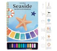 Wectirc Watercolor Paint Books - Watercolor Workbook with 12 Colors Paints - Art Kit Supplies Coloring for Learning Home School Travel Art Class Beginners