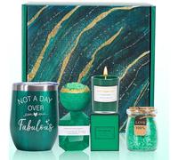 WECURATED Green Gifts for Women, Emerald Spa Gift Basket