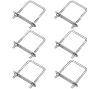 WEDAMOO 6 Sets M6 Square U Bolts, Stainless Steel Tie Down U Bolts, with Nut Frame and Counter Plate, M6 U Shape Bolts for Towing Cars Ships Repair