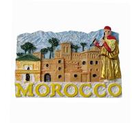 Wedarego Morocco 3D Fridge Magnet Souvenir Gift,Resin Handmade Morocco Refrigerator Magnet Home & Kitchen Decoration Collection