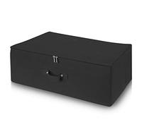Wedcova UK Wedding Dress Storage Box | Black Personalised Bridal Gowns & Dresses Underbed Storage Boxes | Under Bed Clothes Box with 10 Acid Free Tissue Papers | Space Organiser Box | Medium
