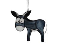 WeDcpcin Stained Glass Donkey Window Hanging Sun Catcher Christmas Decoration Holiday Decorations Gift for Family and Friends