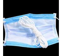 WeddDecor 3MM 1M Round Elastic Cord, for Sewing Mask Elastic Band, 1 Meters DIY Soft Braided Sewing Elastic Rope, DIY Clothes Making Sewing, White Elastic Cord