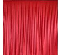 WedDecor 1.5 Metres x 10 Metres Luxurious Polyester Ice Silky Red Fabric for Dressmaking, Wedding Décor, Quilting, Sewing Projects, Curtains, Birthday Decorations, Photography, and Backdrops