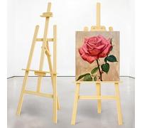 WedDecor 1.75M Artist Studio Easel - Professional Wooden A-Frame Easel for Large Canvas Painting, Watercolour, Drawing & Display - Adjustable, Foldable & Lightweight Frame