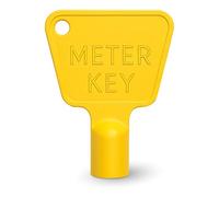 WedDecor 1 Pack Plastic Gas Meter Box Key - Triangle Utility Key for Electric Meter Box, Commercial Bins & Cupboards - Durable Yellow Utility Access Tool
