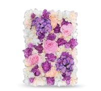 WedDecor 1 Pc Flower Wall Panel Purple 1 | Artificial Flower Floral Wall Backdrop for Birthday, Wedding, Bridal Shower, Baby Shower, Christmas, Valentines Home Decoration | 60cm x 40cm