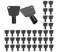 WedDecor 100 Pack Plastic Gas Meter Box Key - Triangle Utility Key for Electric Meter Box, Commercial Bins & Cupboards - Durable Black Utility Access Tool