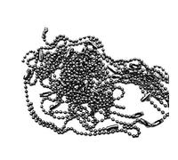 Weddecor 100 x 20cm Ball Chain Connector Clasp for Making Keychains, Metal Gunmetal Beaded Ball Chain Tags String, Designer Cloth, Jewellery, Embellishment