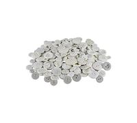 WedDecor 100g Mixed Plastic Buttons for Sewing, Crafting, Knitting, Assorted Resin Buttons for Children’s Handmade Decoration, DIY Projects (11mm - 28mm, White)