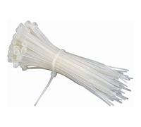 Weddecor 100mm X 2.5mm Premium Plastic Cable Zip Ties Pack of 100 | Strong Plastic Tie Wraps with Secure Self-Locking Mechanism for Home, Garden, Office Organisation, 4" Nylon Cable Ties White