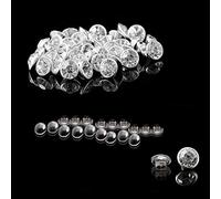 WedDecor 100pcs 10mm Diamante Diamond Clear Crystal Rivets Studs with Pins Acrylic Shining Rhinestone Stud for Rock Leather Bag DIY Leather Crafts Clothing Decoration Purses Handbag Embellishment