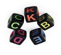 WedDecor 100pcs Alphabet Letter Beads Black Round Random A-Z 6mm Acrylic Beads for Jewelry Making, DIY Handcrafts, Necklaces, Key Chains, Bracelets, Arts & Crafts Projects