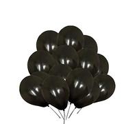 WedDecor 100pcs Black Latex Balloon 10" Large Helium Grade Balloons Birthday Balloons for Kids Party Anniversary, Wedding Decoration Event Supplies Accessories