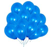 WedDecor 100pcs Blue Latex Balloon 10" Large Helium Grade Balloons Birthday Balloons for Kids Party Anniversary, Wedding Decoration Event Supplies Accessories