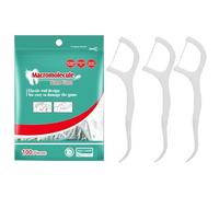 WedDecor 100Pcs Dental Floss Picks for Gum Health, Durable & Disposable Toothpicks Plaque Remover for Teeth, Perfect Interdental Cleaning Tool for Oral Hygiene, Plaque Removal & Gum Health