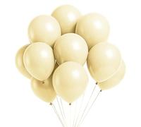 WedDecor 100pcs Ivory Latex Balloon 10" Large Helium Grade Balloons Birthday Balloons for Kids Party Anniversary, Wedding Decoration Event Supplies Accessories