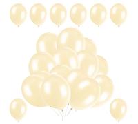 WedDecor 100pcs Ivory Latex Balloon 10" Large Helium Grade Balloons Birthday Balloons for Kids Party Anniversary, Wedding Decoration Event Supplies Accessories