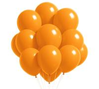 WedDecor 100pcs Orange 10 Inch Helium Grade Latex Balloons