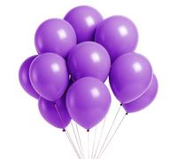 WedDecor 100pcs Purple Latex Balloon 10" Large Helium Grade Balloons Birthday Balloons for Kids Party Anniversary, Wedding Decoration Event Supplies Accessories