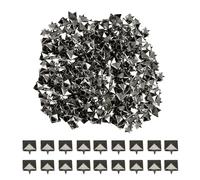 WedDecor 100pcs Square Pyramid Rivets 12mm Gunmetal Punk Nail Head Studs Four-Jaw Studs Spikes Metal Leather Rivets for Decorating Belts, Bags, Shoes, Leathercrafts, Punk & Goth Fashion Accessories