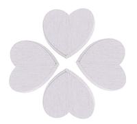 WedDecor 100pcs White Wooden Heart 2cm Plain Decorative Slice Embellishments for Arts & Craft, Wedding, Christmas, Card Making, Home Décor, Scrapbooking, DIY Projects