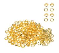 WedDecor 10mm Gold Brass Eyelets Grommets with Washers for Clothing and Leather Craft, Washers for Vinyl Banners & Canvas Holding, DIY Projects, 200pcs