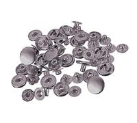 WedDecor 10mm Gunmetal Snap Fasteners S-Spring 4 Parts Press Studs Sew Buttons for Leathercraft, Sewing, Jackets, Shirts, Fabric, Repair, DIY Projects, 100pcs
