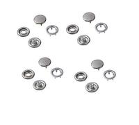 WedDecor 10mm Jersey Cap Press Studs Nickle free Solid Brass Snap Fasteners for Leathercraft, Sewing, Jacket, Shirt, Silver, Repairs Decoration,10 Sets