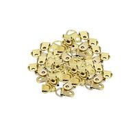 WedDecor 10mm Picture Frame Hooks D Ring Wall Hangers Strips Brackets Fixings Hardware for Hanging Photos, Shoe Buckles, Mirrors, Art & Craft DIY Projects, Gold, 50pcs