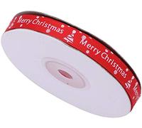 WedDecor 10MM Red Christmas Ribbon, 25 Yards, great for wrapping gifts, making bows, and decorating wreaths. Perfect for crafting and party decorations, including outdoor use.