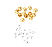 WedDecor 10mm Round Dome Head Punk Studs Mushroom Rivets with Back Pins for Dog Collars, Bags, Leathercraft, Goth Clothing, Scrapbooking, DIY Projects, Gold, 100pcs