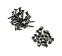 WedDecor 10mm x 18mm Extra Long Double Cap Rivets Tubular Buttons Metal Press Studs for Leathercrafts, Repair, Replacements, Sewing, DIY Projects, Gunmetal, 50 Sets