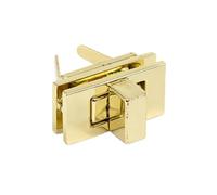 WedDecor 10mm x 20mm Twist & Turn Clasp Lock Round Closure Replacement Metal Fasteners Purse, Handbag, Leather, Art & Craft, DIY Projects, Gold, 1pc