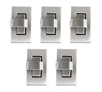 WedDecor 10mm x 20mm Twist & Turn Clasp Lock Round Closure Replacement Metal Fasteners Purse, Handbag, Leather, Art & Craft, DIY Projects, Silver, 5pcs